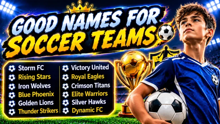 200+ Good Names for Soccer Teams: Powerful Ideas