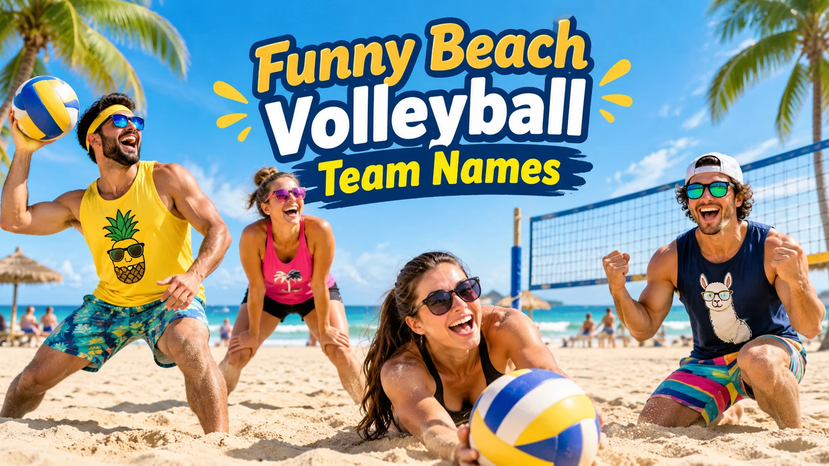 funny beach volleyball team names