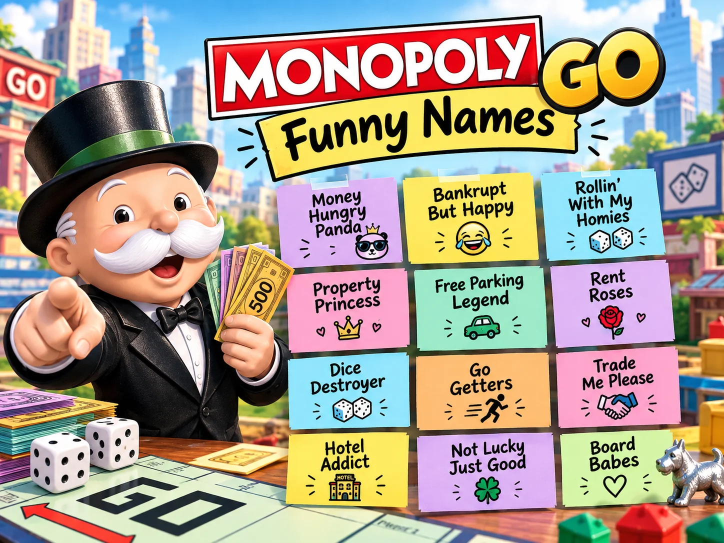 funny monopoly go names