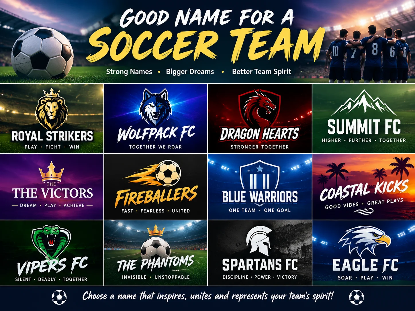good name for soccer team
