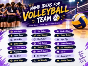 name ideas for volleyball team