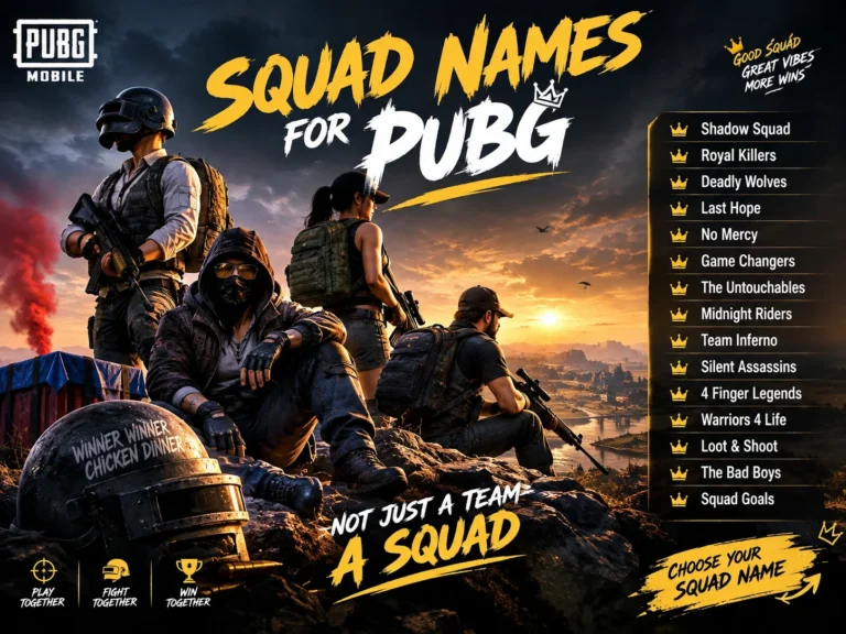 150+ Squad Name for PUBG: Stylish & Unique Ideas