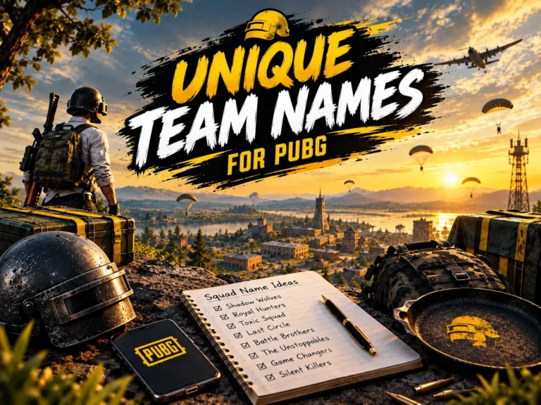180+ Unique Team Names for PUBG: Stylish & Cool