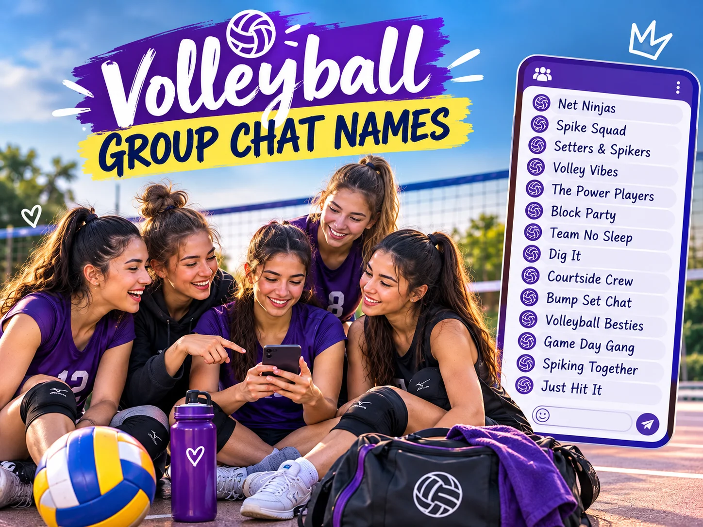 volleyball group chat names